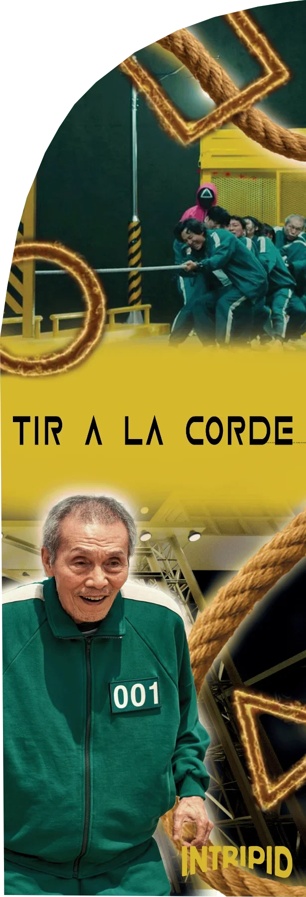 Drapeau flamme — Tir à la corde